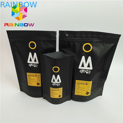 Tenez l'empaquetage de sachets en matière plastique imprimé un sac de café zip-lock de valve de manière