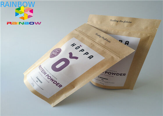 Barrière zip-lock adaptée aux besoins du client d'humidité de Mylar de papier aluminium de sacs en papier de papier d'emballage