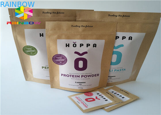 Barrière zip-lock adaptée aux besoins du client d'humidité de Mylar de papier aluminium de sacs en papier de papier d'emballage