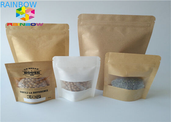 Barrière zip-lock adaptée aux besoins du client d'humidité de Mylar de papier aluminium de sacs en papier de papier d'emballage