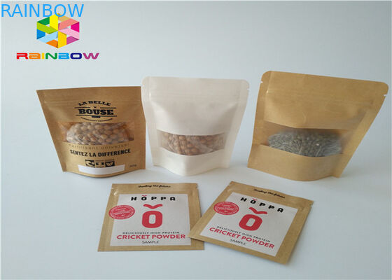 Barrière zip-lock adaptée aux besoins du client d'humidité de Mylar de papier aluminium de sacs en papier de papier d'emballage