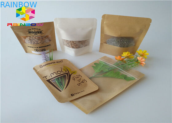 Barrière zip-lock adaptée aux besoins du client d'humidité de Mylar de papier aluminium de sacs en papier de papier d'emballage