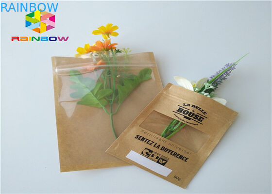 Barrière zip-lock adaptée aux besoins du client d'humidité de Mylar de papier aluminium de sacs en papier de papier d'emballage