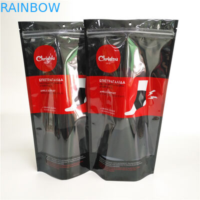 Sous-vêtements de fenêtre imprimés par zip-lock de sachets en plastique clairement empaquetant le paquet noir de Doy pour des chaussettes