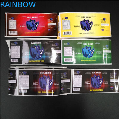 La douille transparente de rétrécissement de PVC marque code barres olographe métallique pour la boîte/bouteille de pilule