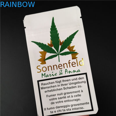 L'encens de fines herbes de THC CBD Gummies empaquetant Papier d'emballage blanc biodégradable met en sac des poches de nourriture