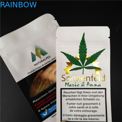 L'encens de fines herbes de THC CBD Gummies empaquetant Papier d'emballage blanc biodégradable met en sac des poches de nourriture