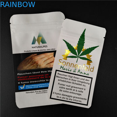 L'encens de fines herbes de THC CBD Gummies empaquetant Papier d'emballage blanc biodégradable met en sac des poches de nourriture