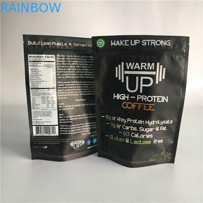 Les sachets en matière plastique de catégorie comestible empaquetant le sac de café de surface de Matt FDA zip-lock ont marqué