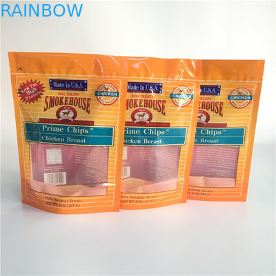 L'empaquetage fait sur commande de sachets en matière plastique d'impression tiennent le sac de tirette avec une valve de dégazage de manière