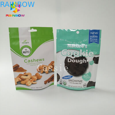 L'impression de gravure tiennent la serrure de tirette de sac de papier d'aluminium adaptée aux besoins du client pour la nourriture de poudre