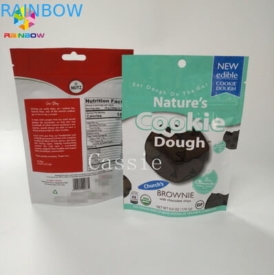 Le paquet zip-lock de stockage de nourriture d'emballage de sac de casse-croûte tiennent le papier d'aluminium de poche