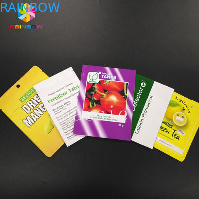 Sachets en matière plastique de preuve d'odeur empaquetant le poly sac Mylar du joint trois latéral pour l'emballage alimentaire