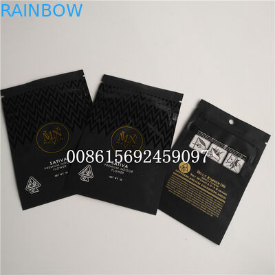 Sachets en matière plastique de preuve d'odeur petits empaquetant le sac résistant d'enfant de Mylar de mauvaises herbes