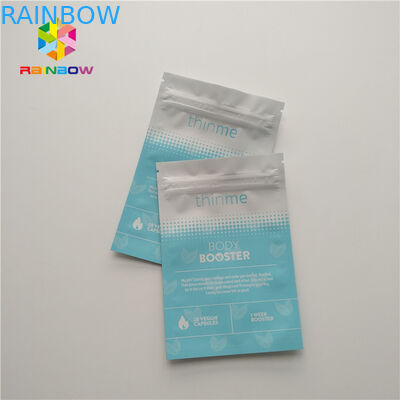 Sachets en matière plastique de masque de yeux de visage empaquetant la surface brillante scellée trois par côtés de sac plat