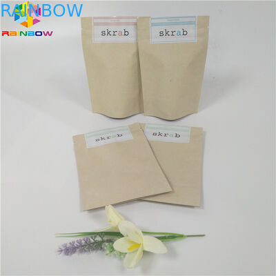 Les sacs en papier adaptés aux besoins du client de catégorie comestible tenant le corps recyclable frottent l'emballage