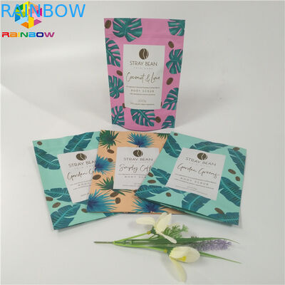 Les sacs en papier adaptés aux besoins du client de catégorie comestible tenant le corps recyclable frottent l'emballage