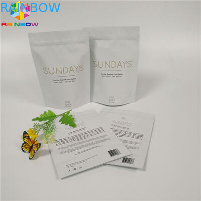 Les sacs en papier imprimés par coutume de Papier d'emballage de poche de serrure de fermeture éclair frottent étanche à l'humidité biodégradable de empaquetage