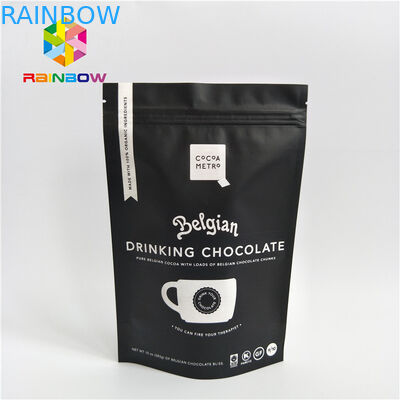 Le papier d'aluminium tiennent des poches de café empaquetant la taille faite sur commande avec la valve/tirette