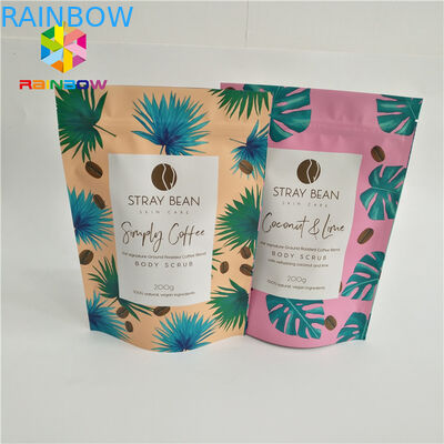 tenez le runtz en plastique de paquet de nourriture imprimé par coutume de sac de café de sacs de poche de tirette empaquetant l'humidité brillante mate