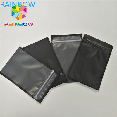 La coutume a imprimé le sachet en plastique latéral du joint trois pour l'emballage de Shell de téléphone avec l'avant de tirette et d'espace libre