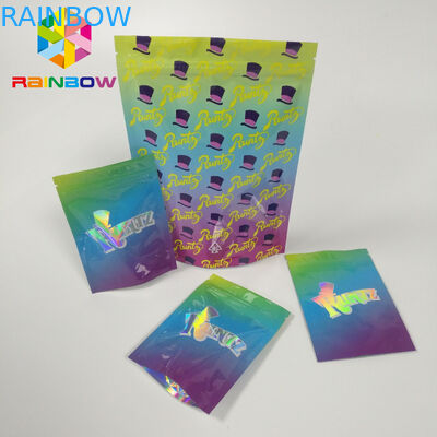 Étanche à l'humidité tenez la serrure colorée de fermeture éclair d'hologramme de laser des sacs RUNTZ Mylar de poche de tirette