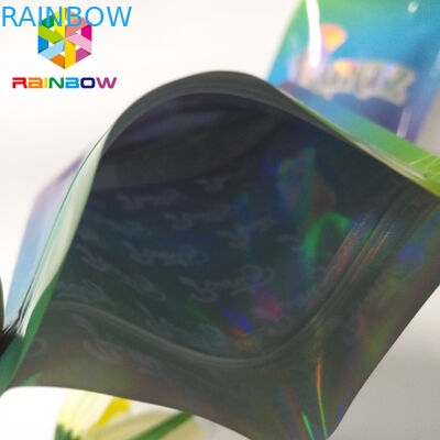Étanche à l'humidité tenez la serrure colorée de fermeture éclair d'hologramme de laser des sacs RUNTZ Mylar de poche de tirette
