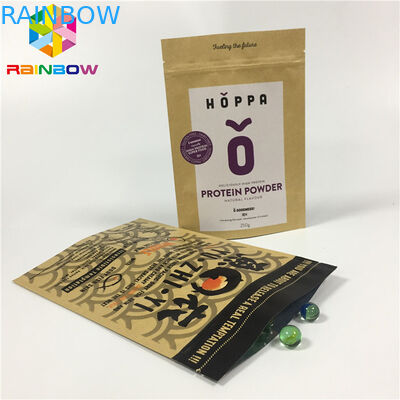 Le papier d'emballage zip-lock tiennent le support d'individu de papier d'aluminium de poches étanche à l'humidité pour le casse-croûte d'écrou