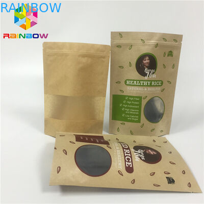 Le papier d'emballage zip-lock tiennent le support d'individu de papier d'aluminium de poches étanche à l'humidité pour le casse-croûte d'écrou