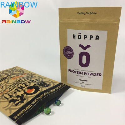 L'individu adapté aux besoins du client rescellable de sacs en papier tiennent la poche naturelle de papier d'emballage de casse-croûte