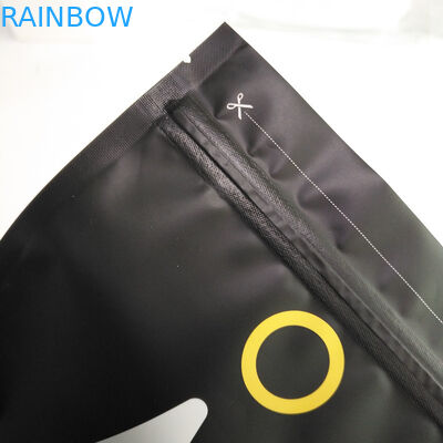 1 kilogramme 500 grammes 250 grammes tient le sac mat noir d'emballage de café avec les sacs intérieurs supérieurs de papier d'aluminium de tirette et