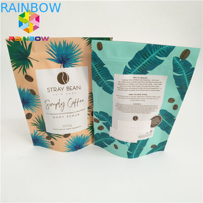 Le sac stratifié de tirette de bas d'aluminium tiennent la vente chaude en plastique de poches de café imprimée par coutume de sachets en plastique d'emballage de poche