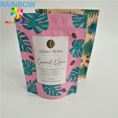 Le sac stratifié de tirette de bas d'aluminium tiennent la vente chaude en plastique de poches de café imprimée par coutume de sachets en plastique d'emballage de poche