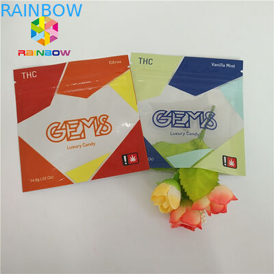 Encens de fines herbes rescellable empaquetant le côté du sachet en matière plastique 3 scellé avec des entailles de larme de tirette