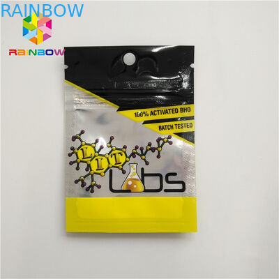 Encens de fines herbes rescellable empaquetant le côté du sachet en matière plastique 3 scellé avec des entailles de larme de tirette