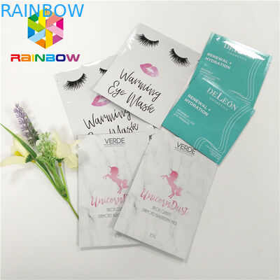 Sachets en matière plastique imprimés par coutume empaquetant la soudure à chaud trois latérale avec l'entaille de larme