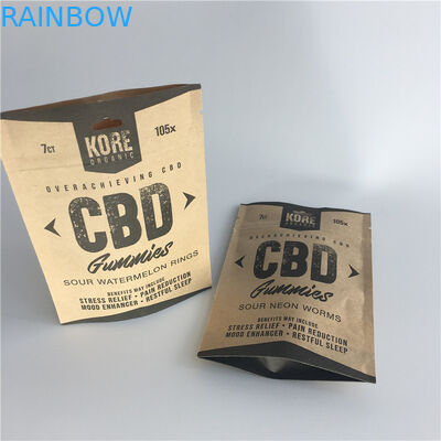 Brown Papier d'emballage Paperstand vers le haut d'épaisseur de micron des poches 120-140 pour des épices de poudre