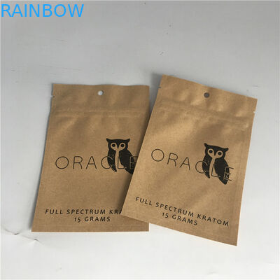 Brown Papier d'emballage Paperstand vers le haut d'épaisseur de micron des poches 120-140 pour des épices de poudre