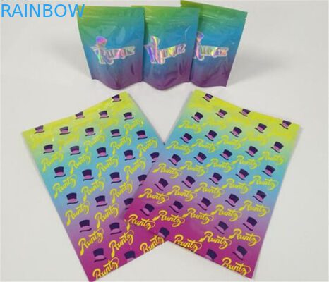 Sachets en matière plastique de 3,5 grammes empaquetant le zip-lock rescellable de biscuits de CBD imprimé par label fait sur commande