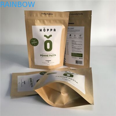 Papier d'emballage tiennent la serrure de tirette adaptée aux besoins du client par poche de papier d'aluminium de sacs en papier de serrure de fermeture éclair