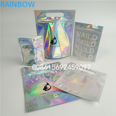 La poche d'aluminium d'impression de gravure empaquetant le corps brillant frottent des sacs avec la tirette/fenêtre claire