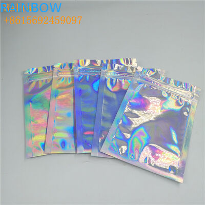 Le mini côté 3 a scellé la coutume zip-lock de poche de Mylar de sac olographe de maquillage imprimé