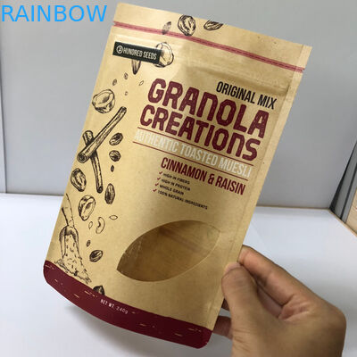 Grains de café empaquetant l'épaisseur adaptée aux besoins du client des sacs en papier 120-180 MIC avec l'impression de logo