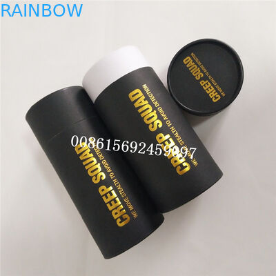 Logo adapté aux besoins du client par emballage biodégradable de boîte de papier de carton avec l'estampillage d'or