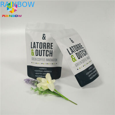 Le papier d'aluminium qui respecte l'environnement tiennent la surface mate de empaquetage de finition de thé de café de poche