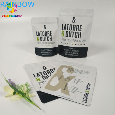 Impression refermable zip-lock de gravure de sac de café de valve d'emballage de poche de papier aluminium