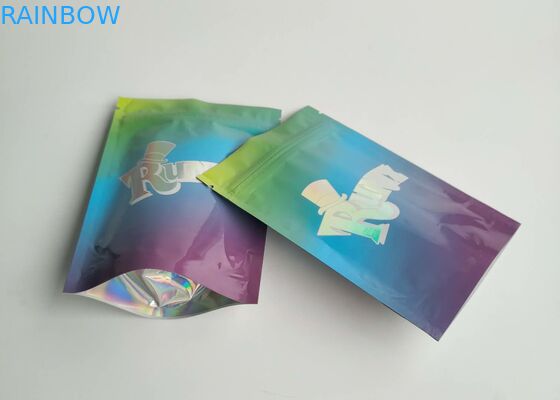 Sachets en matière plastique étanches à l'humidité empaquetant clairement les biscuits olographes de fenêtre avec la tirette