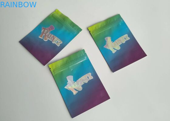 Sachets en matière plastique résistants d'enfant empaquetant l'aluminium fini par sac de tirette de Cindy Runtz