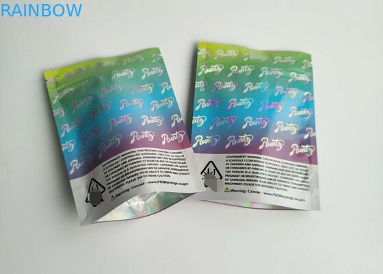 Sachets en matière plastique résistants d'enfant empaquetant l'aluminium fini par sac de tirette de Cindy Runtz