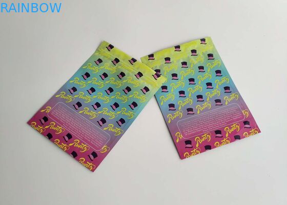 Fait sur commande tenez les sachets en matière plastique empaquetant le zip-lock d'hologramme de sac de graine de mauvaise herbe de biscuits